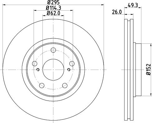 DON PCD18432 - Brake Disc autospares.lv