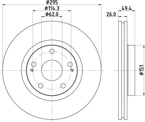 DON PCD18542 - Brake Disc autospares.lv