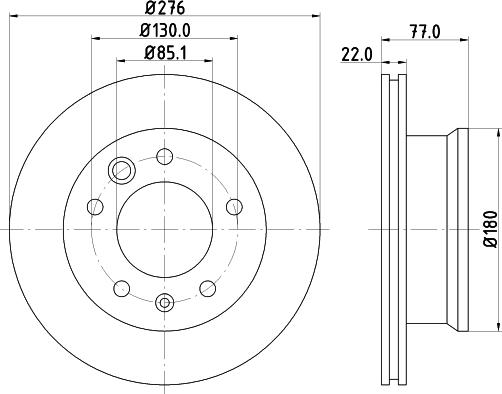 DON PCD18652 - Brake Disc autospares.lv