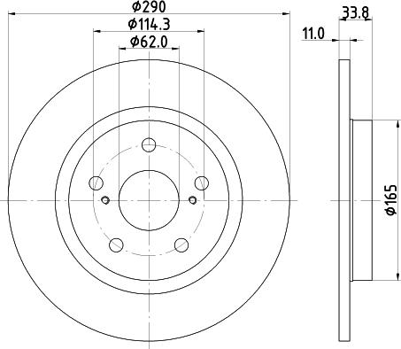 DON PCD18682 - Brake Disc autospares.lv