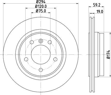 DON PCD18042 - Brake Disc autospares.lv