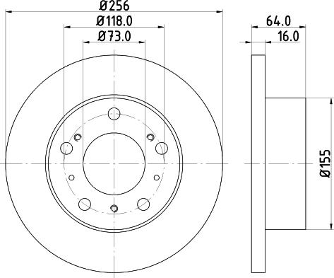 DON PCD18022 - Brake Disc autospares.lv