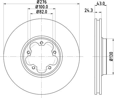 DON PCD18132 - Brake Disc autospares.lv