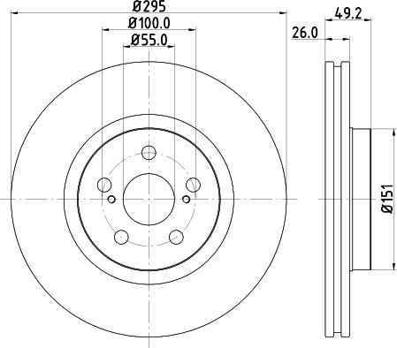 DON PCD18282 - Brake Disc autospares.lv