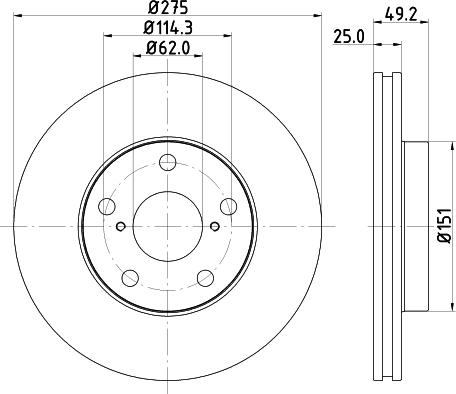 DON PCD18742 - Brake Disc autospares.lv