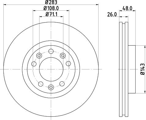 DON PCD13932 - Brake Disc autospares.lv