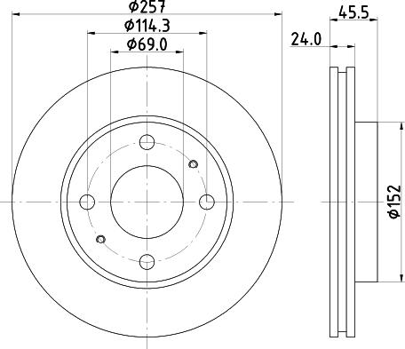 DON PCD13612 - Brake Disc autospares.lv