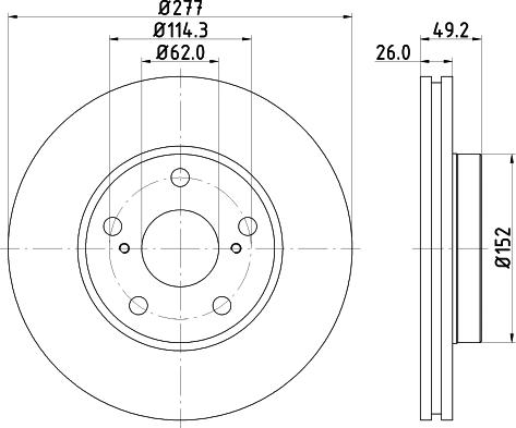 DON PCD13052 - Brake Disc autospares.lv