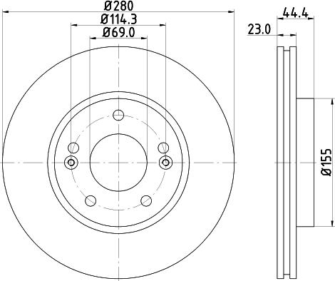 DON PCD13122 - Brake Disc autospares.lv