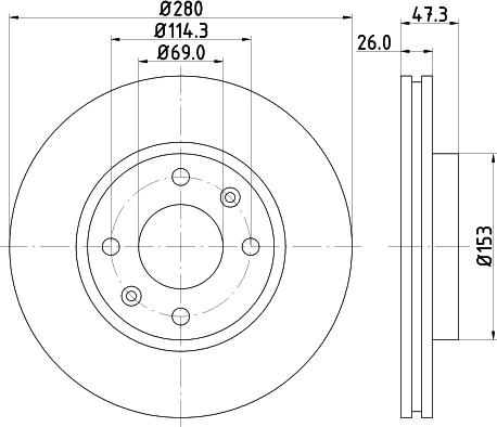 DON PCD13812 - Brake Disc autospares.lv