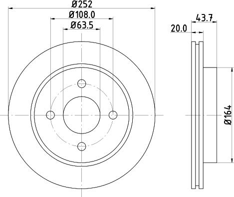 DON PCD13702 - Brake Disc autospares.lv