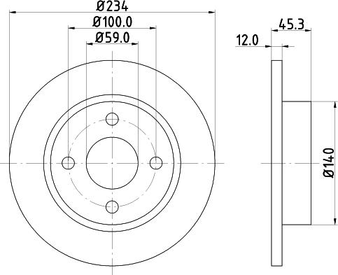 DON PCD13732 - Brake Disc autospares.lv