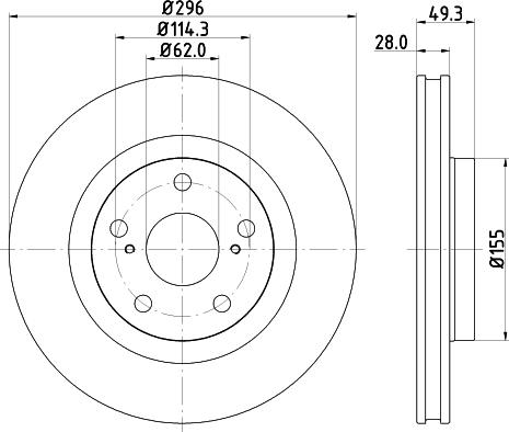 DON PCD12492 - Brake Disc autospares.lv