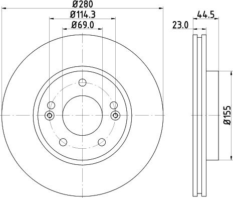 DON PCD12502 - Brake Disc autospares.lv