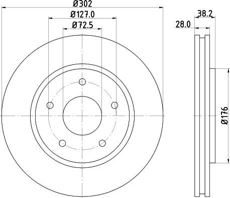 DON PCD12532 - Brake Disc autospares.lv