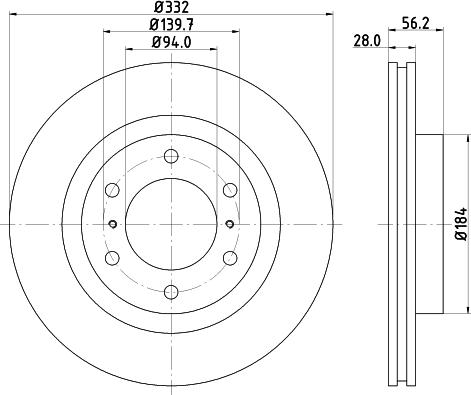 DON PCD12642 - Brake Disc autospares.lv