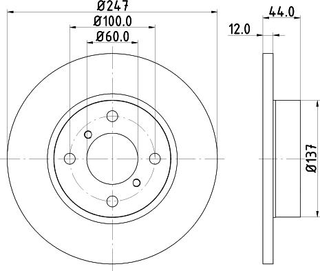 DON PCD12682 - Brake Disc autospares.lv