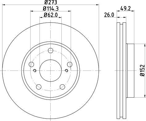 DON PCD12142 - Brake Disc autospares.lv