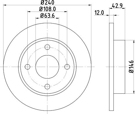 DON PCD12152 - Brake Disc autospares.lv