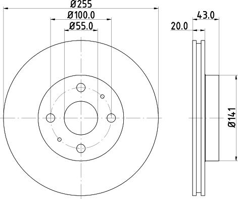 DON PCD12172 - Brake Disc autospares.lv