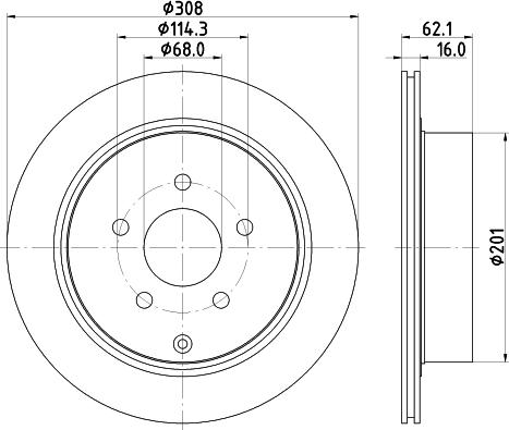 DON PCD12842 - Brake Disc autospares.lv