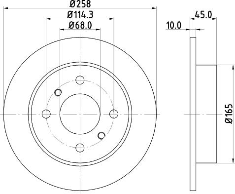 DON PCD12802 - Brake Disc autospares.lv