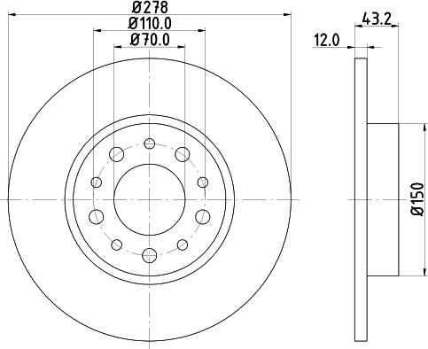 DON PCD12822 - Brake Disc autospares.lv