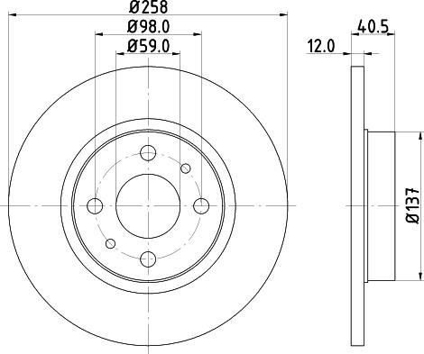 DON PCD12302 - Brake Disc autospares.lv