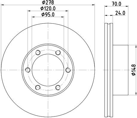 DON PCD17972 - Brake Disc autospares.lv