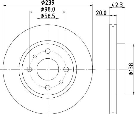 DON PCD17062 - Brake Disc autospares.lv