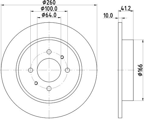 DON PCD17012 - Brake Disc autospares.lv