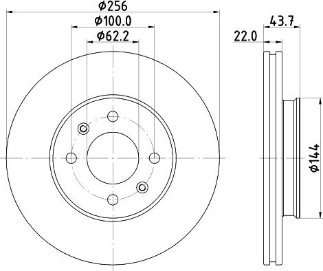 DON PCD17802 - Brake Disc autospares.lv