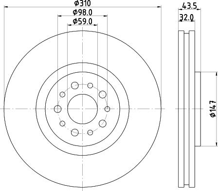 DON PCD20841 - Brake Disc autospares.lv