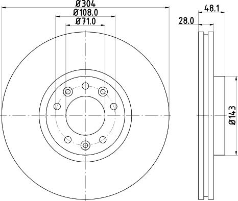 DON PCD20812 - Brake Disc autospares.lv