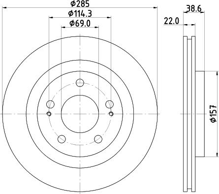 DON PCD20832 - Brake Disc autospares.lv