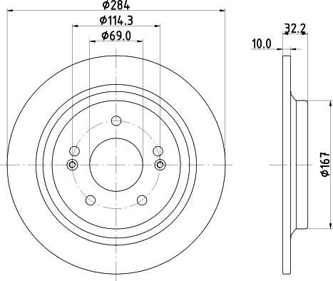 DON PCD20332 - Brake Disc autospares.lv