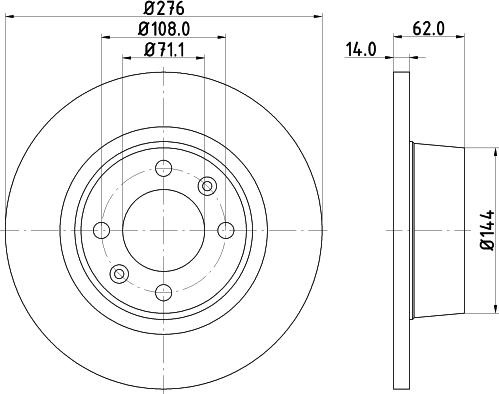 DON PCD21462 - Brake Disc autospares.lv