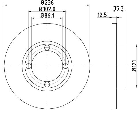 DON PCD21232 - Brake Disc autospares.lv