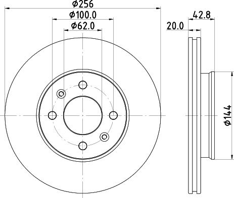 DON PCD23082 - Brake Disc autospares.lv