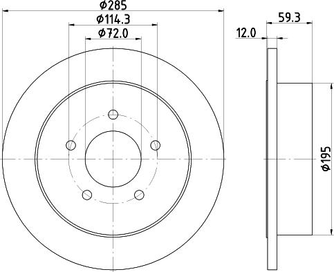 DON PCD23192 - Brake Disc autospares.lv