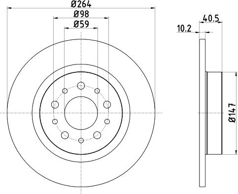 DON PCD22992 - Brake Disc autospares.lv