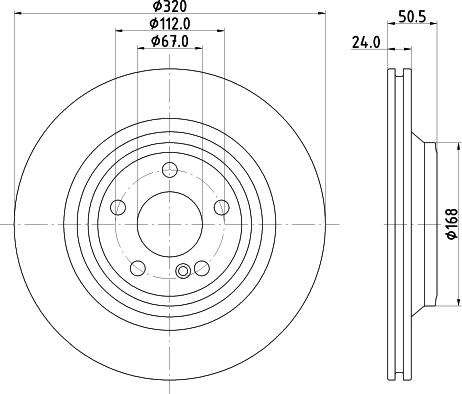 DON PCD22532 - Brake Disc autospares.lv