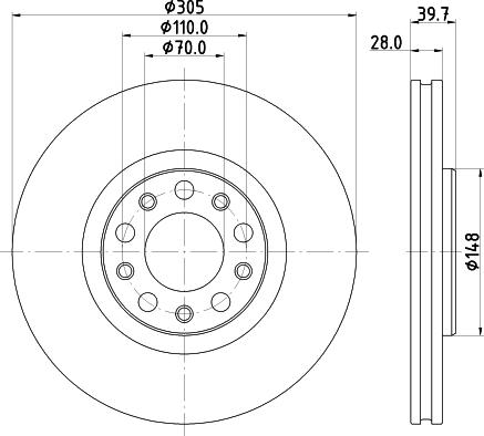 DON PCD22852 - Brake Disc autospares.lv