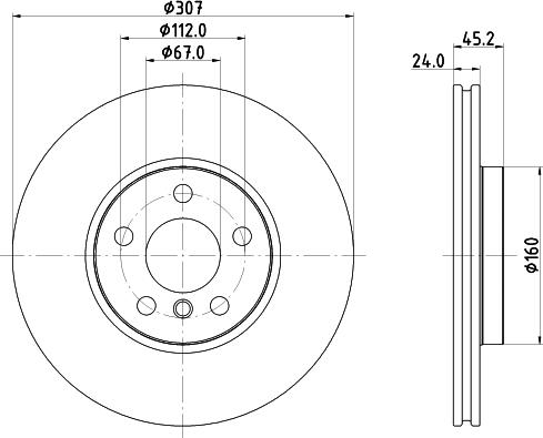 DON PCD22862 - Brake Disc autospares.lv