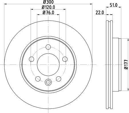 DON PCD22812 - Brake Disc autospares.lv