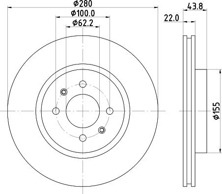 DON PCD22882 - Brake Disc autospares.lv