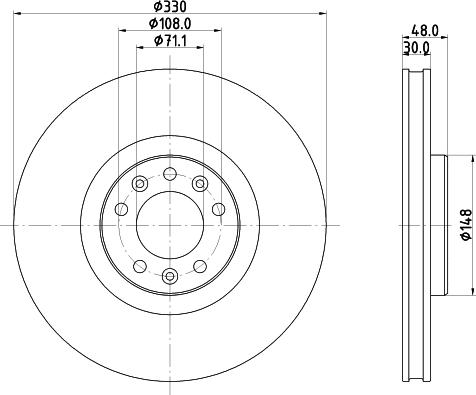 DON PCD22871 - Brake Disc autospares.lv