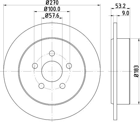 DON PCD22702 - Brake Disc autospares.lv