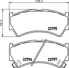 DON PCP1944 - Brake Pad Set, disc brake autospares.lv