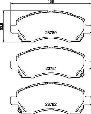 DON PCP1943 - Brake Pad Set, disc brake autospares.lv